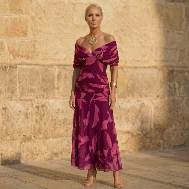 Celin | Elegant Leaf Dress