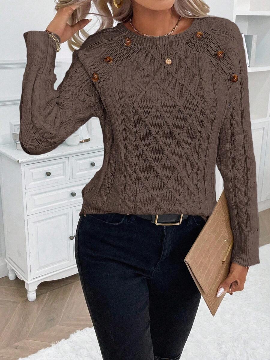 Betsy™ | Button-Detail Cable Jumper