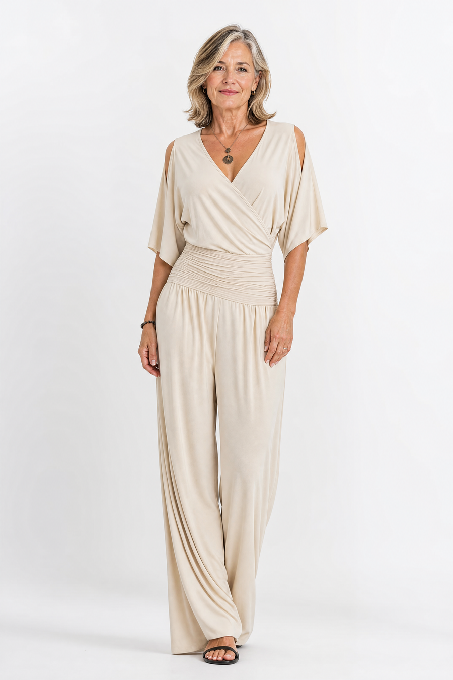 Elise | Wide Leg Wrap Jumpsuit