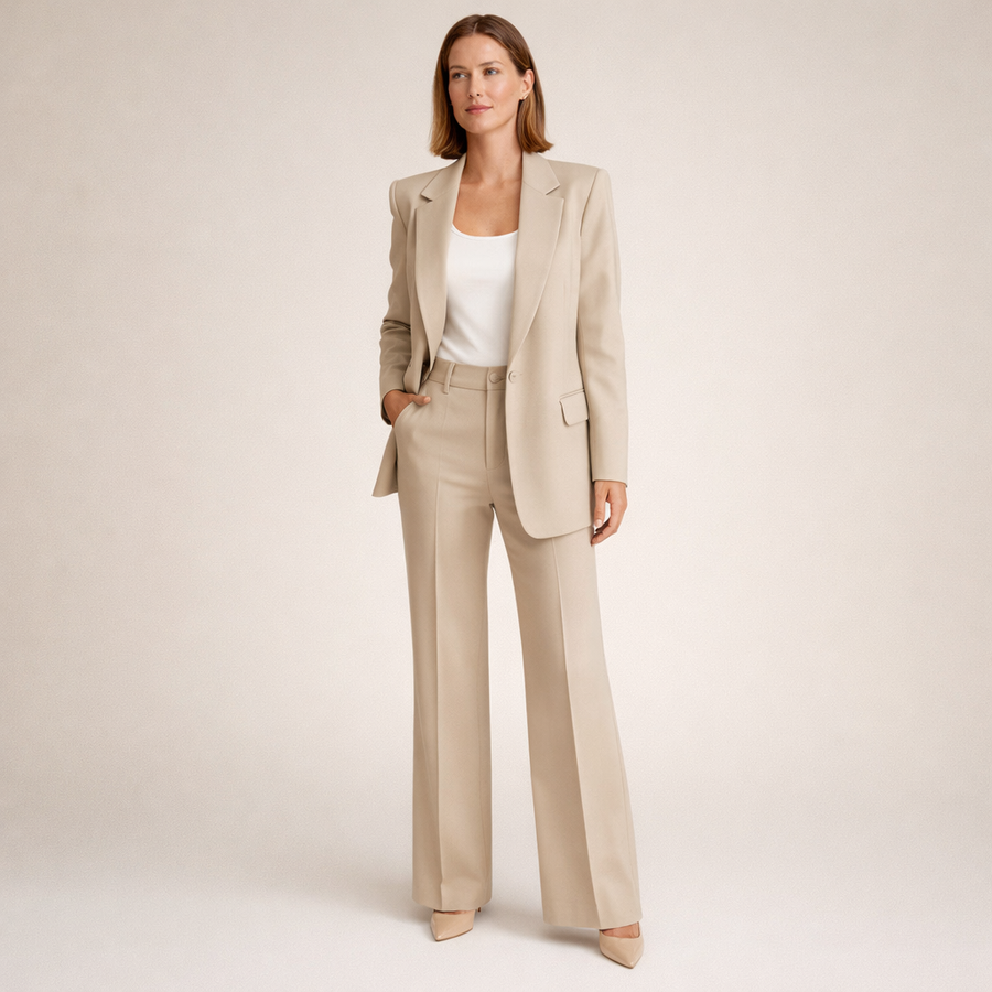 Vanessa | Elegant Blazer and Flared Trousers Set