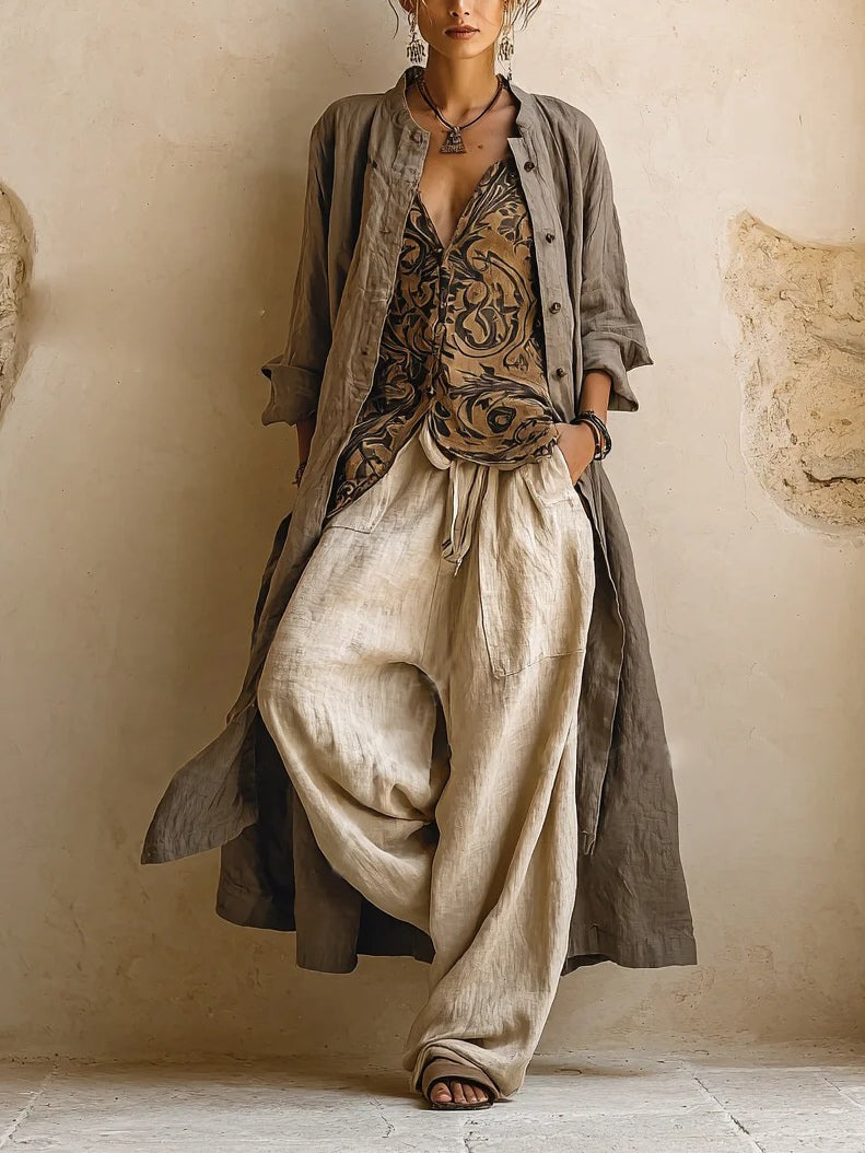 Isla | Three-Piece Linen Set for Women
