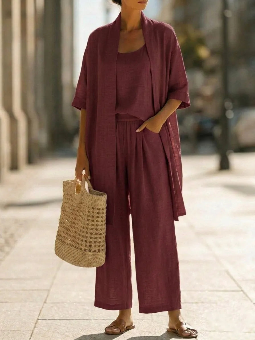 Lia | Elegant 3-Piece Lightweight Breathable Minimalist Set