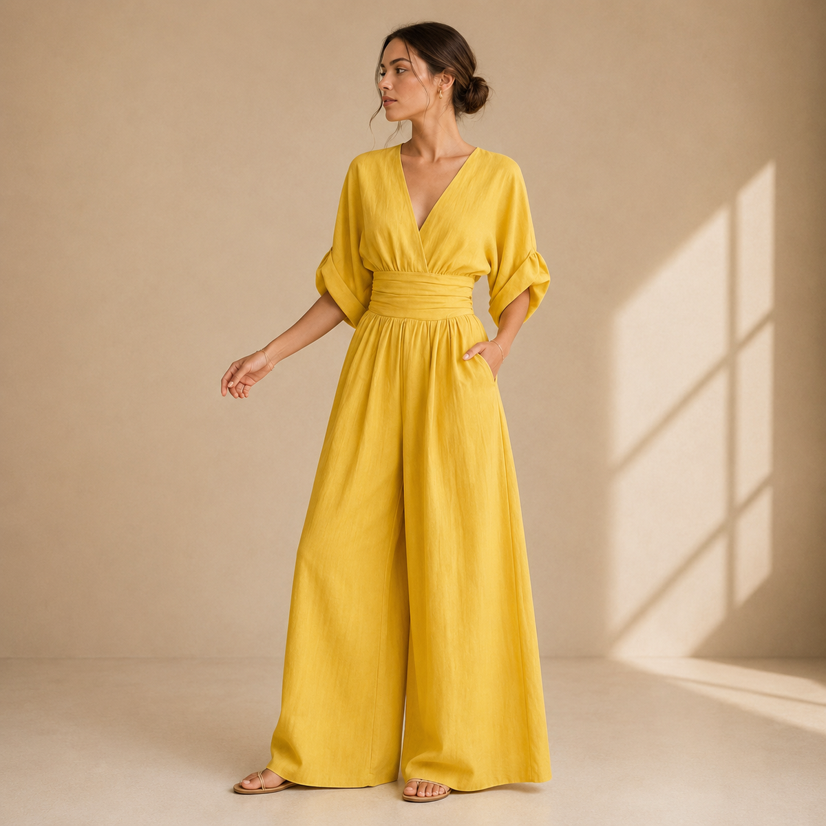 Isabelle | Elegant Wide Leg Jumpsuit