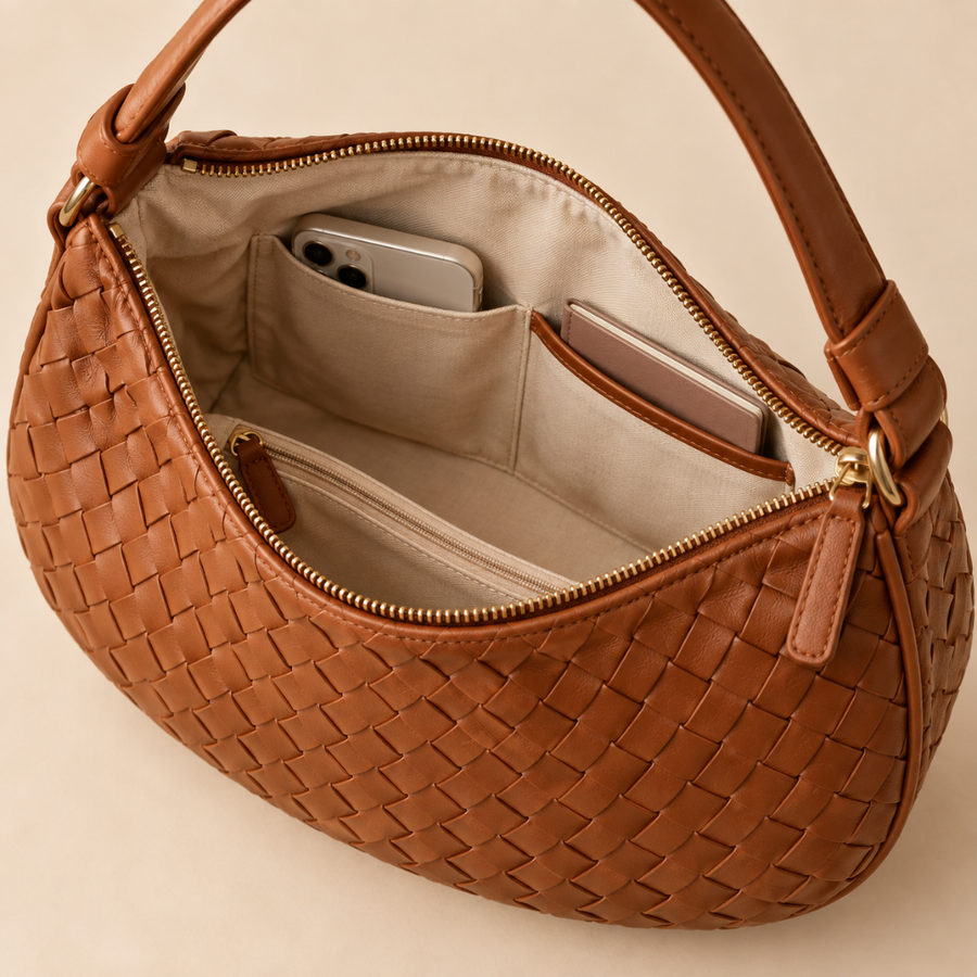 Alessia Woven Shoulder Bag
