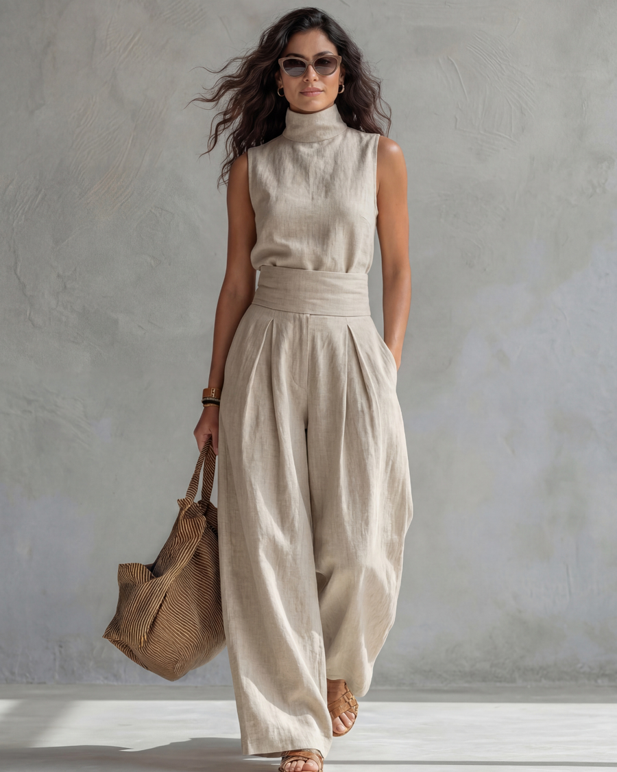 Maria | Elegant Wide Leg Trousers and Top Set