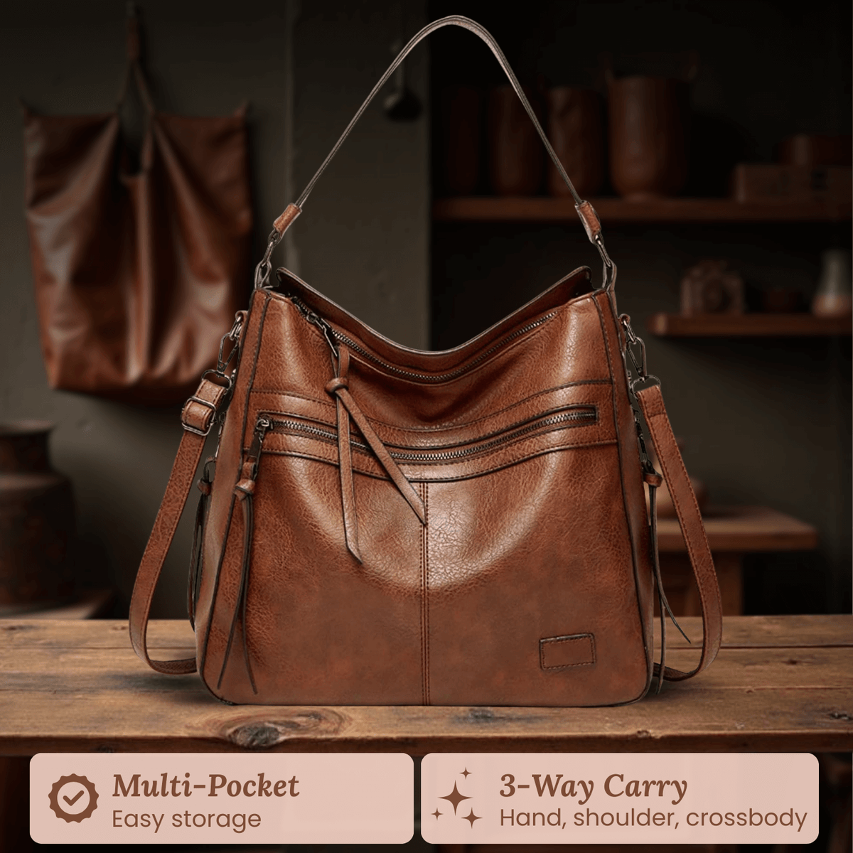 Serena Zip Shoulder Bag