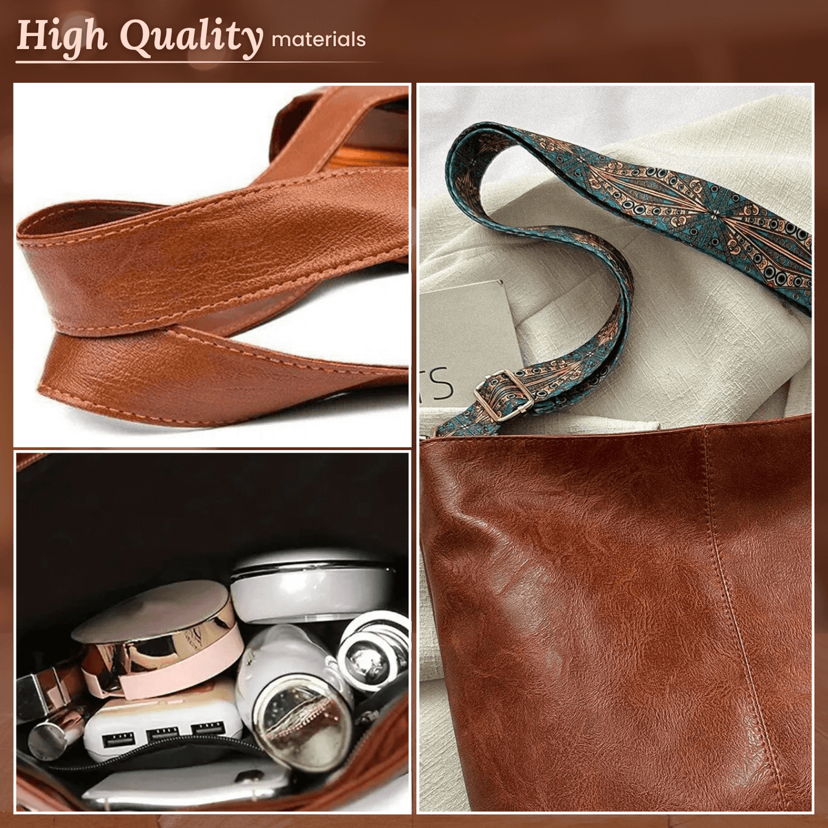 Alba Textured Shoulder Bag