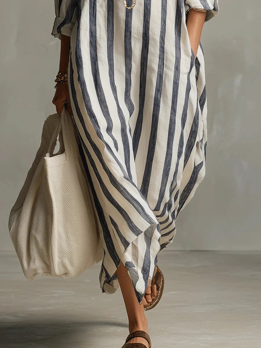 Nadia Relaxed Striped Maxi Dress