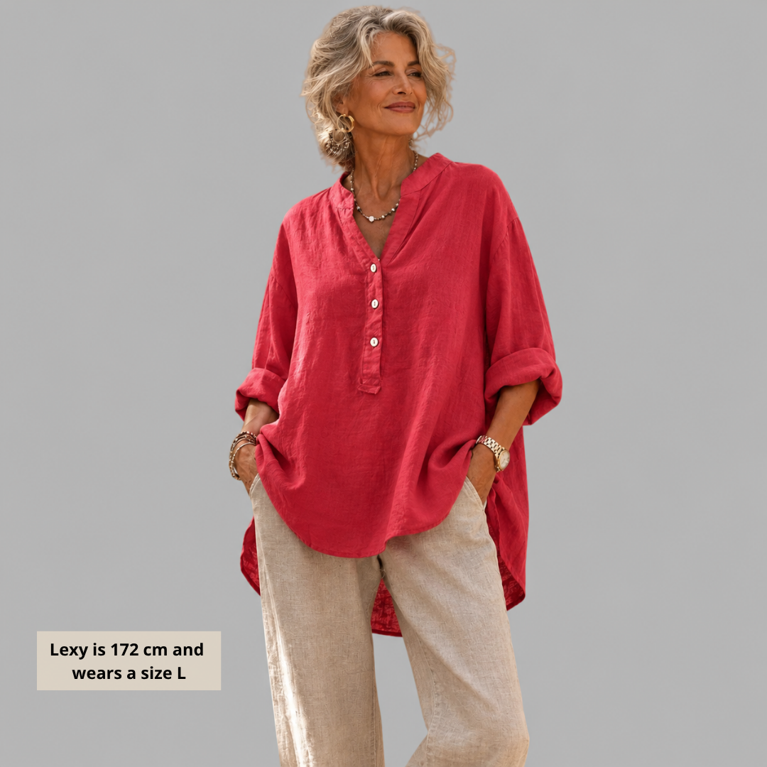Véronique Relaxed Button Blouse